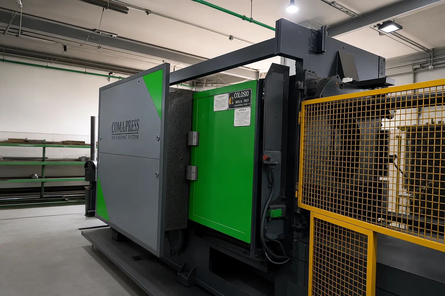 Colosio die-casting cell with safety enclosure